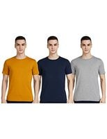 Amazon Brand - Symbol Men Solid Cotton T Shirt | Plain | Round Neck | Half Sleev...