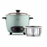 Pigeon Inox Rice Cooker with Single pot, 1 litres | Stainless Steel Lid | 400 Wa...