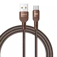 HAMMER 100W 5A USB to Type-C,1.2M Nylon Braided,480Mbps Data Transfer (Brown)...