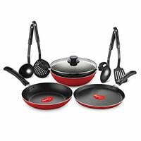 Pigeon by Stovekraft Mio Nonstick Aluminium Cookware Gift Set, Includes Nonstick...