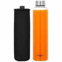 Amazon Brand - Solimo Borosilicate Glass Fridge Water Bottle | Leak Proof | Stai...