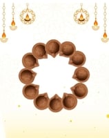 Minutes | Terracotta (Pack of 12) Table Diya Set