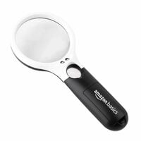 Amazon Basics Magnifying Glass with 3 Led Lights | 3X & 45X Big Size Zoom Lenses...