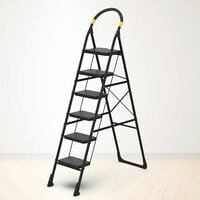Asian Paints TruCare Home Ladder, Foldable with 6 Slip-Resistant Steps Durable, ...