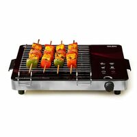 Glen 2000W Infrared Cooktop Stove with Grill Rack for Barbecue, Crystal Glass Pl...