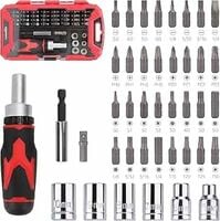 [LOOT] Amazon Basics Magnetic Ratchet Screwdriver Set, Multicolour, 41-Piece, 8 ...