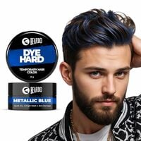 Beardo Dye Hard Temporary Hair Color - Metallic Blue, 25g | Temporary 1-Day 1-Wa...