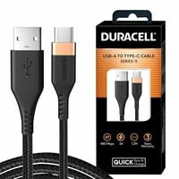 Duracell USB-A To Type C, 65W Braided Sync & Fast Charging Cable, 3.9 Feet (1.2M...