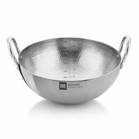 BERGNER BE Essentials 30cm Hammered Kadai 5.8L, 2.2mm Thick, Gas & Dishwasher Sa...
