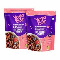 Yogabar Wholegrain Breakfast Muesli 900G (450G x 2),Dark Chocolate Cranberry,25%...
