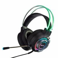 amazon basics RGB Wired Gaming On Ear Gaming Headphone, 2 Meter Braided Cable, w...