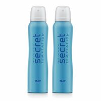Secret Temptation Play Deodorant for Women, 150ml each (Pack of 2)