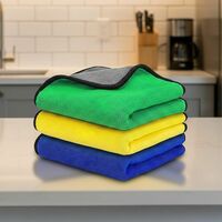 MIORAH Microfiber Cleaning Cloth for Car & Home Set of 3