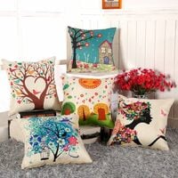AEROHAVEN Cotton 175TC Cushion Cover, 12 x 12 Inch, Multicolour, Set of 5...