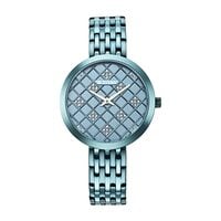 Titan Quartz Analog Blue Dial Stainless Steel Strap Watch for Women-NS95163QM02...