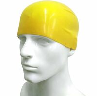 Silicone Swimming Cap, Unisex, Multi-Colour, One Size Fits All (Yellow)...