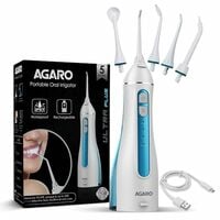 AGARO Ultra Plus Portable Dental Flosser for teeth, 5 Nozzles, Portable,Cordless...