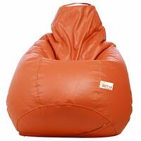 Sattva Classic Teardrop Shape Bean Bag Cover (Without Beans) XXL Size - Orange...