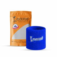 Cockatoo Wrist Band for Men and Women - Gym, Badminton, Workout (Pack of 1, Blue...