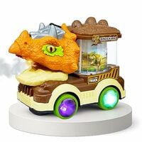 VGRASSP Bump and Go Dinosaur Truck Toy with Lights, Music, Mist Spray & Rotating...