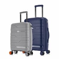 Nasher Miles Paris Hard-Sided Polypropylene Luggage Set of 2 | 55cm & 65cm | 8 W...