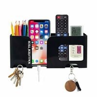 WALLVIEW TECH Wall Mount Mobile Holder|Plastic Storage Case for Ac/Tv Remotes...