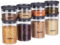 Amazon Brand - Solimo Plastic Storage Jar and Container Set I Air Tight & BPA Fr...