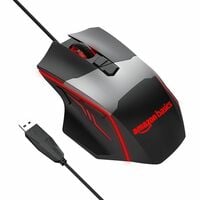 AmazonBasics USB Wired Blue Track and Blue Sensor, Ergonomic Gaming Mouse...