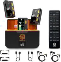 Digimore D-460S Dual Wireless Mic with 120ft Range, 48Hrs Battery & Remote Contr...