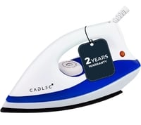 Cadlec Advanced Lightweight Dry Iron with Non-Stick Teflon Coating | 1000W | Sle...