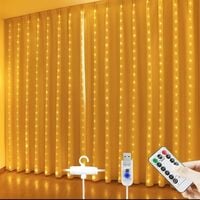 Gesto USB Curtain LED String Lights – 300 Warm