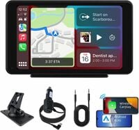 plimpton 2025 Upgraded Portable Carplay Android Auto Screen for Car, 7 Inch IPS ...