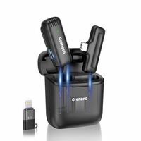 GRENARO Wireless Mic with Charging Case, Lavalier Microphone Compatible for Type...