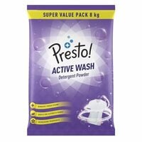 Amazon Brand - Presto! Active Wash Detergent Powder | 8 Kg | Tough On Stains | G...