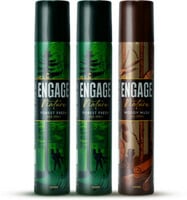 Engage Nature 2x Forest Fresh + 1x Woody Musk Deo Spray Combo for Men 150ml x3 D...