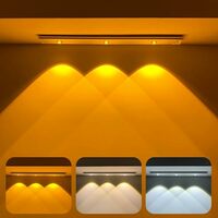 One94Store Plastic 40cm Motion Sensor Under Cabinet LED, 1200mAh Battery, Dimmab...