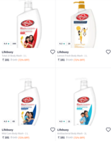72% off on Lifebuoy Body Wash 1 ltr Range Start Rs.181 Myntra
