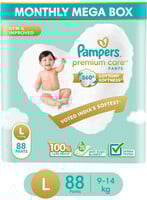 Pampers Premium Care Diaper Pants  (Size L, 88 Pieces)