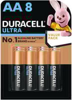 DURACELL Ultra Alkaline AA   Battery  (Pack of 8)