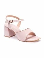 Carlton London Women Stylish Sandal Having Buckle with Block Heels, Square Toe f...