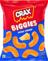 CRAX Biggies Swiss Cheese Puffs Snacks (Namkeen)  (65 g)