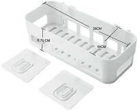 PYORIT Multipurpose Wall Mounted Bathroom Storage Shelf Organizer Plastic 2 Soap...