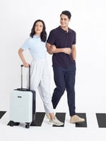 Buy Assembly Two Tone Polycarbonate Cabin Luggage 20 Inches Lightweight 40L - Tr...