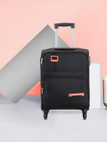 VIP Soft Body Set of 2 Luggage 4 Wheels - Polyester Soft sided Cabin size troll...