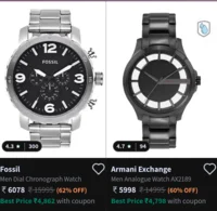 Good discount On Premium Brand Watches + Extra 20% Off + Extra 10% Off Wit HDFC ...