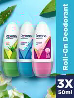 Buy Rexona Pack Of 3 Aloe Vera, Shower Fresh & Powder Dry Underarm Roll On For W...