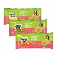 Wickedgud Whole Wheat Masala Noodles 240g (Pack of 4) x 3 | No Maida | No Palm O...