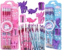 Toyshine Pack Of 26 Unicorn Stationary Set-20 Pencils,2 Erasers,2 Sharpner,Birth...