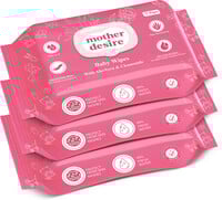 Mother Desire Baby Wipes With Lid, 99% Pure Water, Aloevera, Chamomile, pH Balan...